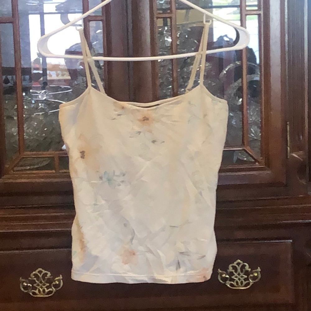 Beige Tanktop with Flowers